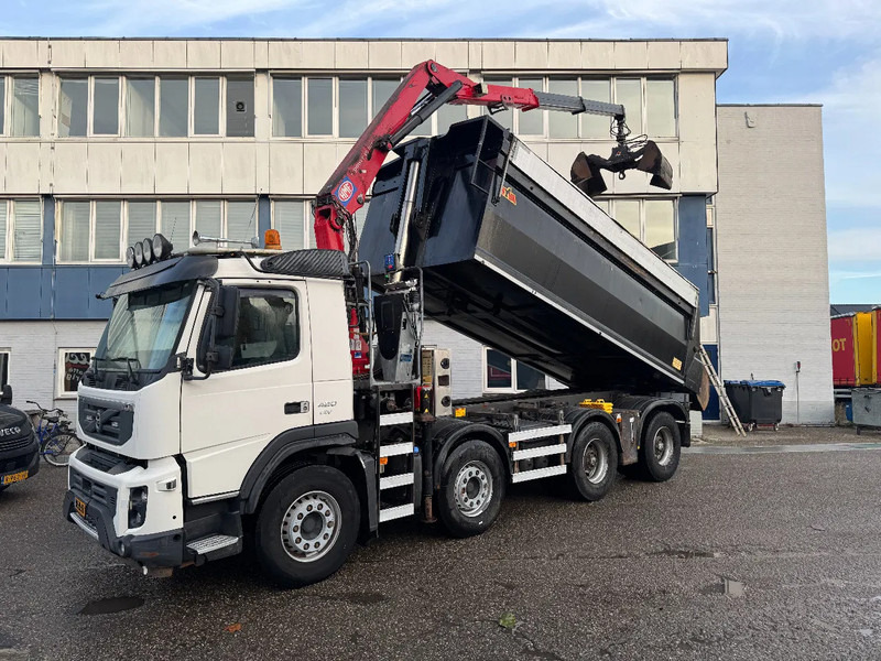 Volvo FMX 420 8X4 HMF 1643Z2 + REMOTE CONTROL + HYVA KIPPER - Camion benne, Camion grue: photos 1 Volvo FMX 420 8X4 HMF 1643Z2 + REMOTE CONTROL + HYVA KIPPER - Camion benne, Camion grue: photos 1