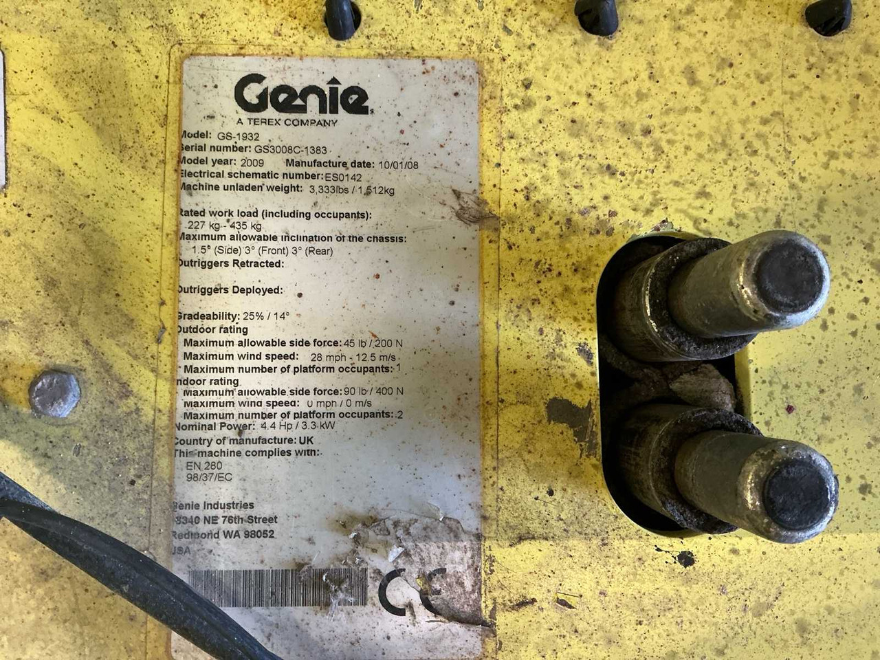 2009 GENIE GS1932 AERIAL PLATFORM - Nacelle: photos 5 2009 GENIE GS1932 AERIAL PLATFORM - Nacelle: photos 5