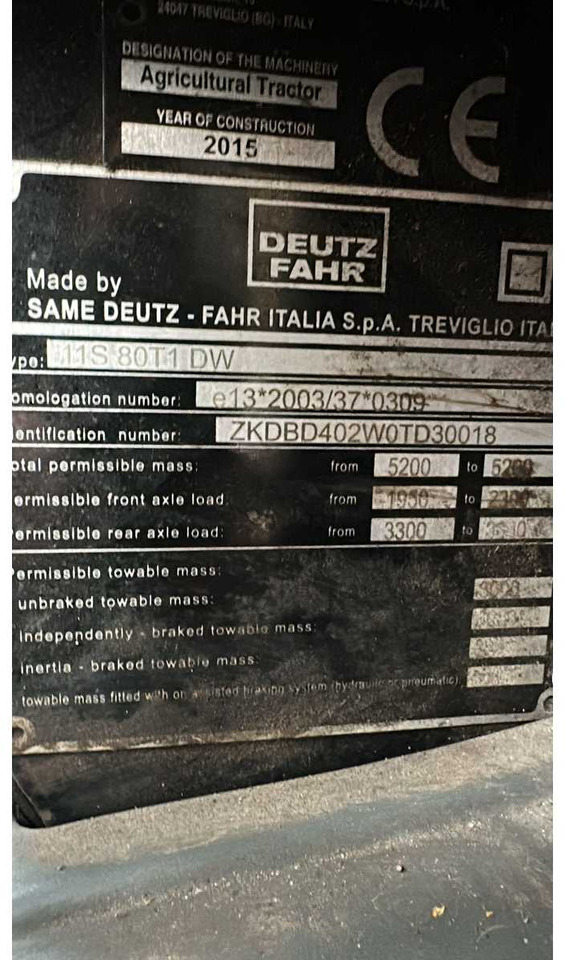 Tracteur agricole 2016 DEUTZ-FAHR 5080D FOUR WHEEL DRIVE FARM TRACTOR: photos 11