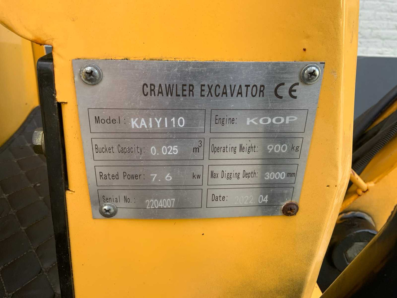 Mini pelle Crawler Excavator KAIYI10: photos 12