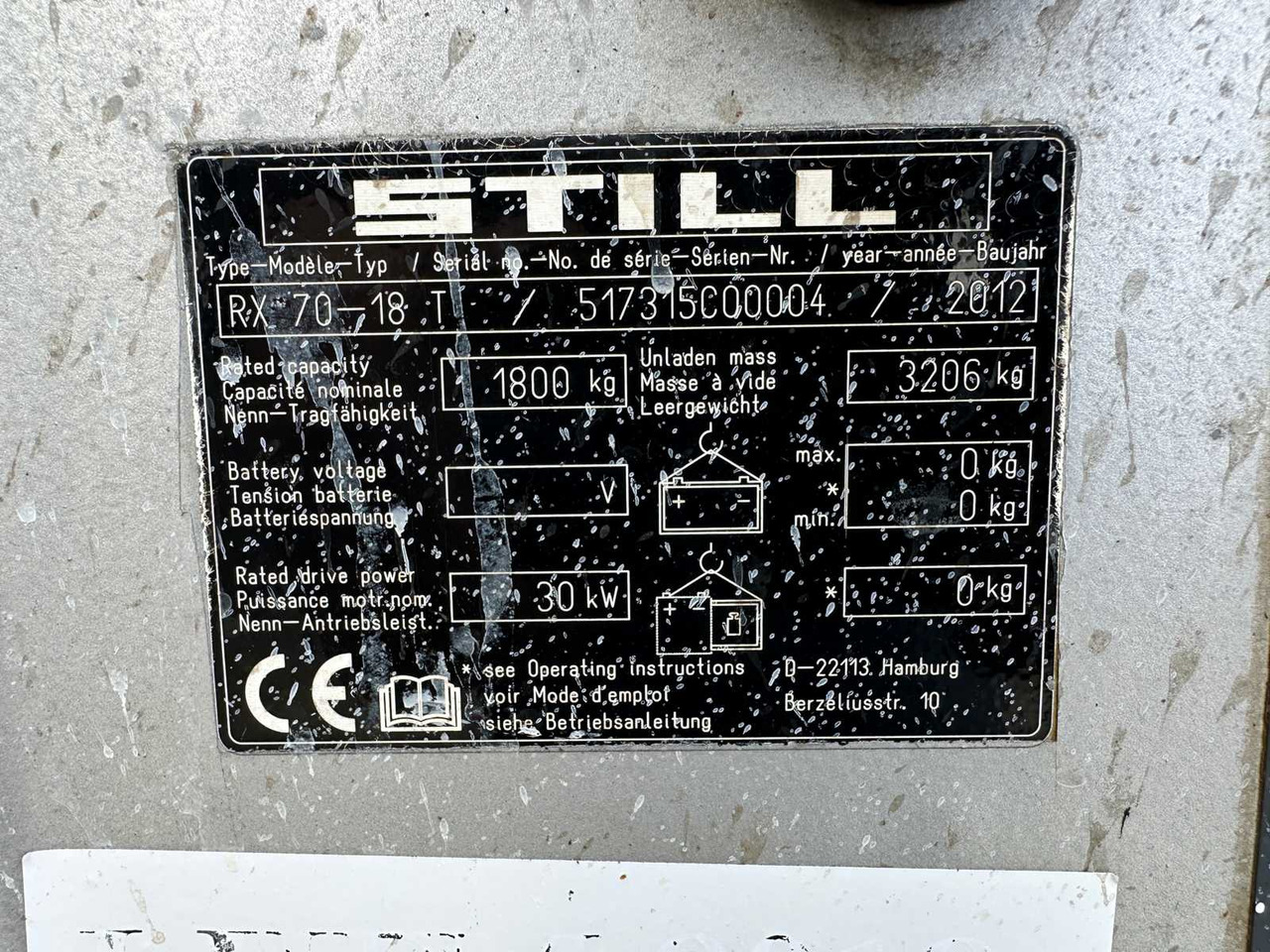 Chariot élévateur STILL - 2012 - RX70-18T - FORKLIFT TRUCK: photos 32