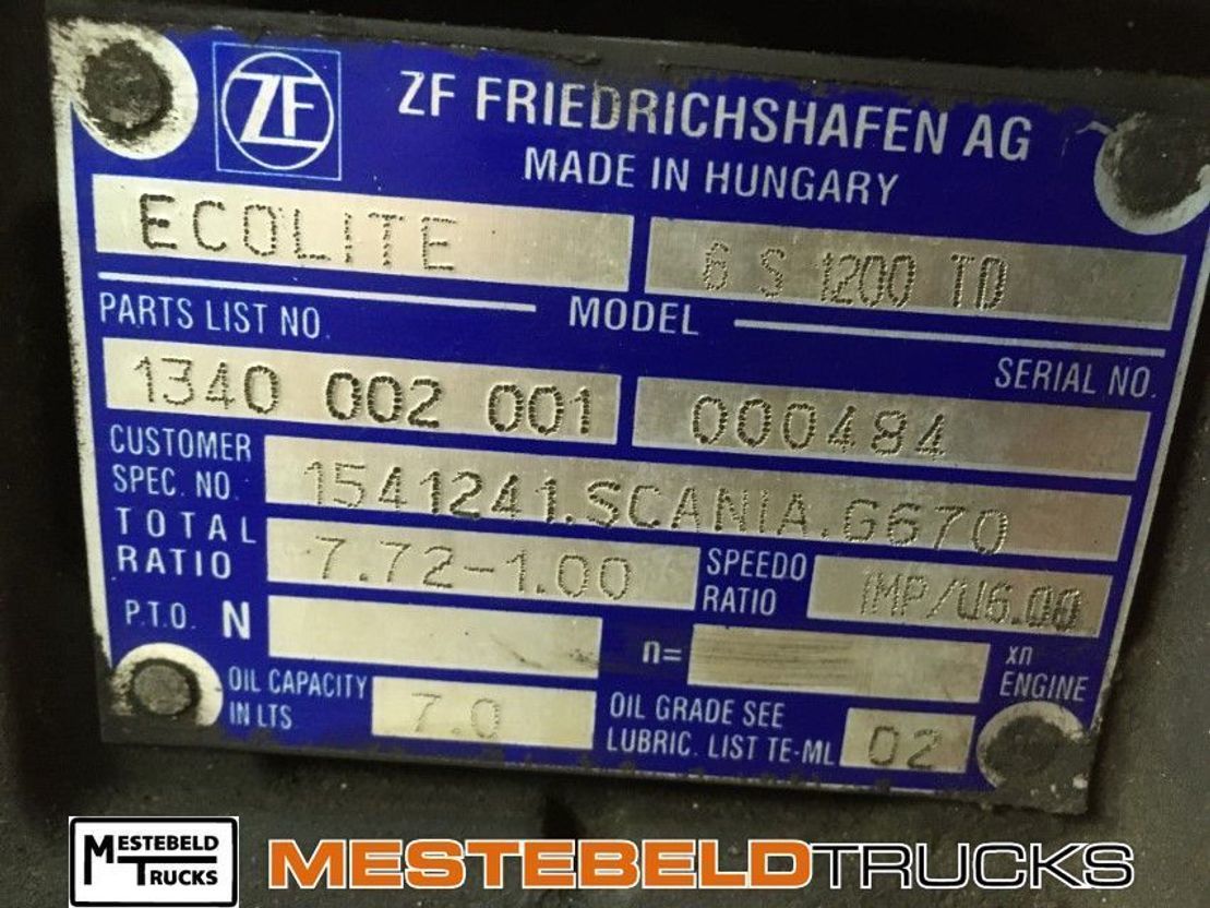 Scania Versnellingsbak G670 6S1200 TO - Boîte de vitesse pour Camion: photos 5 Scania Versnellingsbak G670 6S1200 TO - Boîte de vitesse pour Camion: photos 5