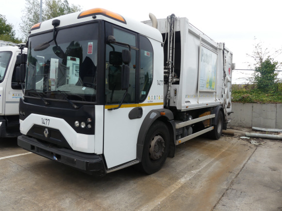 REF:1477 - Camion poubelle Renault Access (2014-173.146 km) (VIN:SEG1930BL5BD17887) - Benne à ordures ménagères: photos 1 REF:1477 - Camion poubelle Renault Access (2014-173.146 km) (VIN:SEG1930BL5BD17887) - Benne à ordures ménagères: photos 1