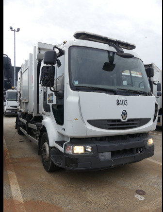 REF:8403 - Camion poubelle Renault Midlum (2013-160.268 km)(VIN:VF644AHL000007252) - Benne à ordures ménagères: photos 3 REF:8403 - Camion poubelle Renault Midlum (2013-160.268 km)(VIN:VF644AHL000007252) - Benne à ordures ménagères: photos 3