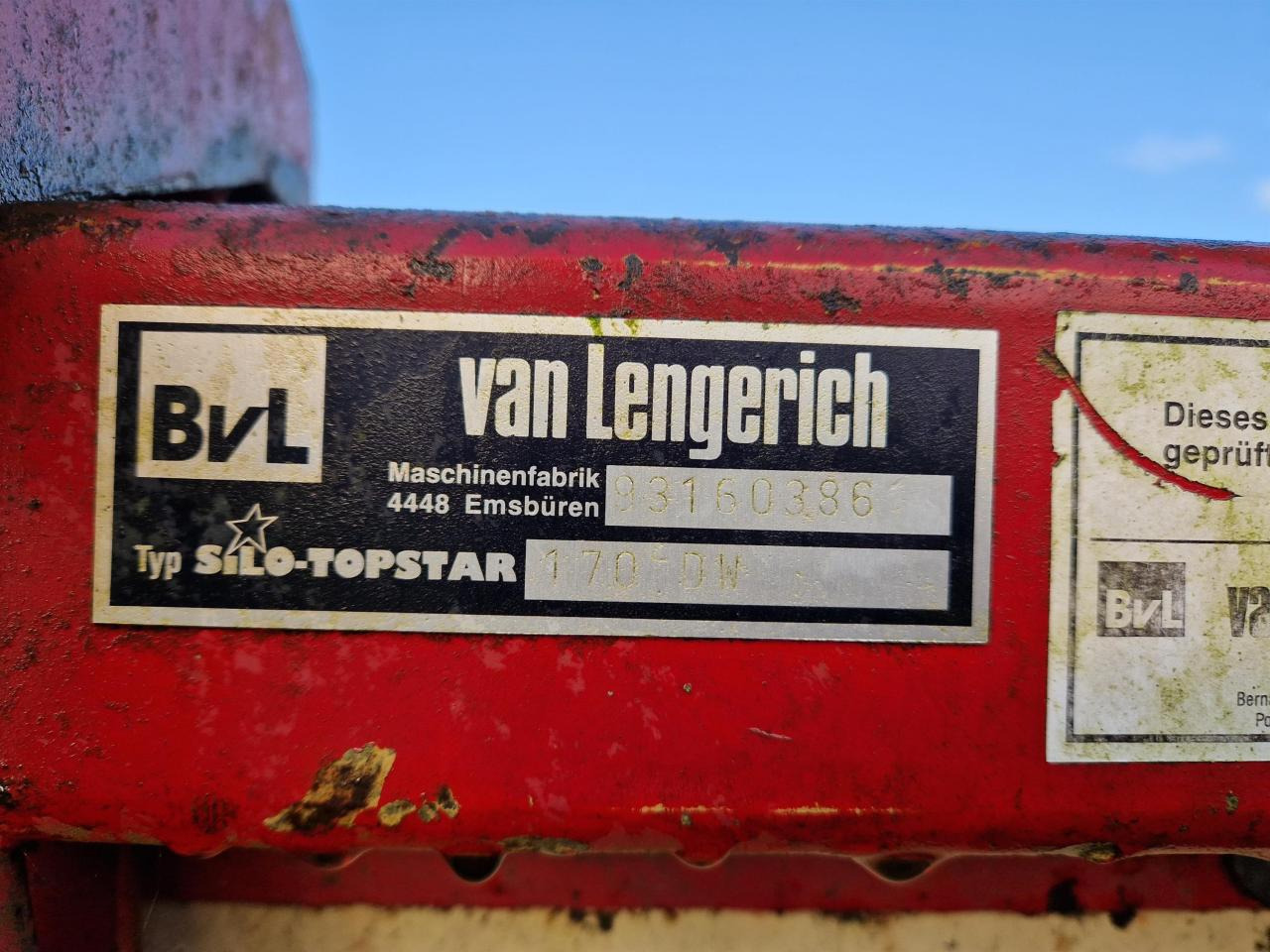 BVL - van Lengerich Topstar 170 DW - Matériel d'élevage: photos 3 BVL - van Lengerich Topstar 170 DW - Matériel d'élevage: photos 3
