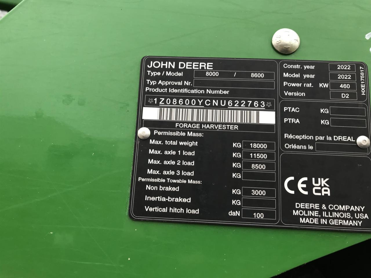 Ensileuse John Deere 8600: photos 12