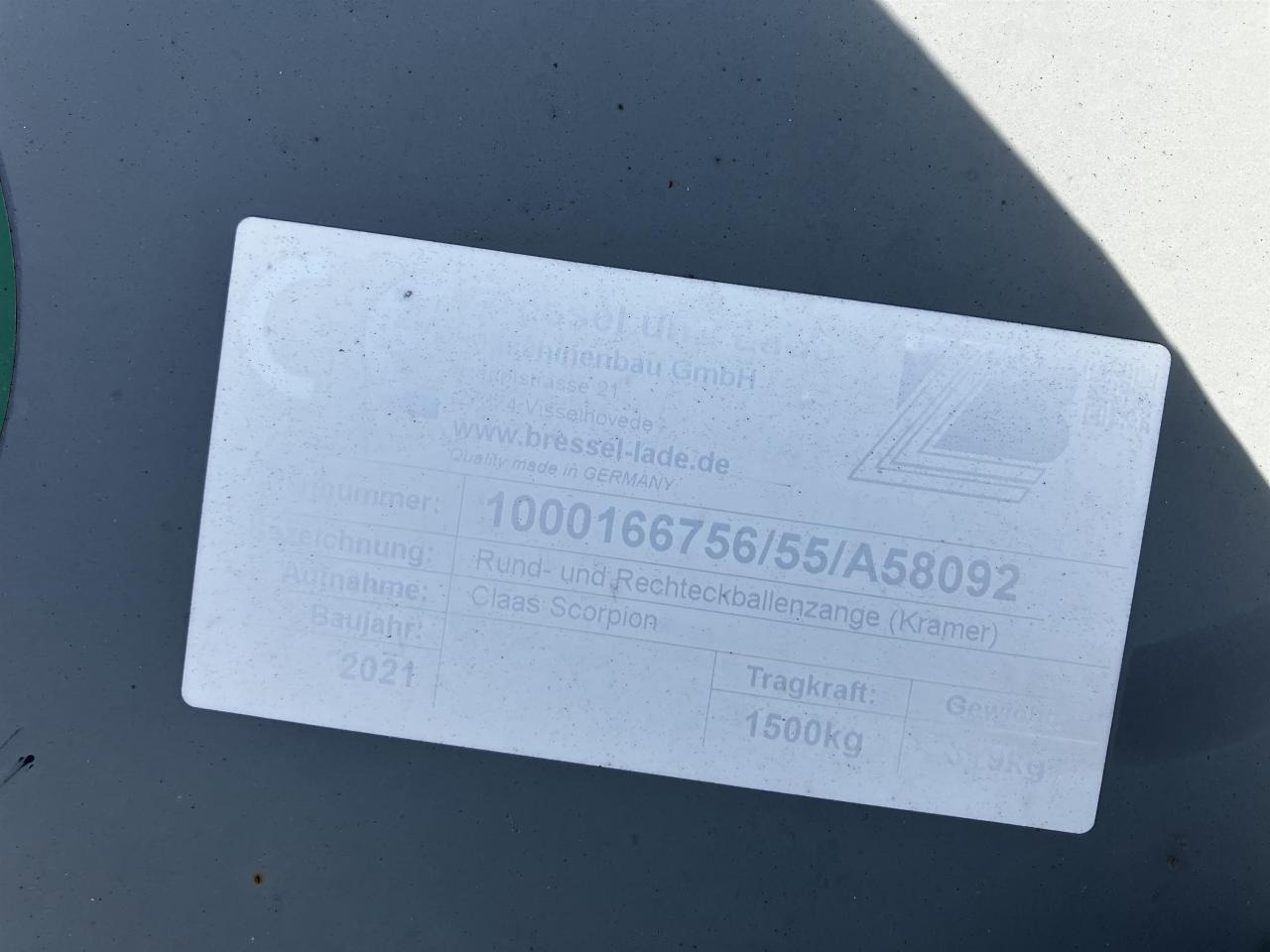 Kramer Ballenzange - Chargeur frontal pour tracteur: photos 4 Kramer Ballenzange - Chargeur frontal pour tracteur: photos 4