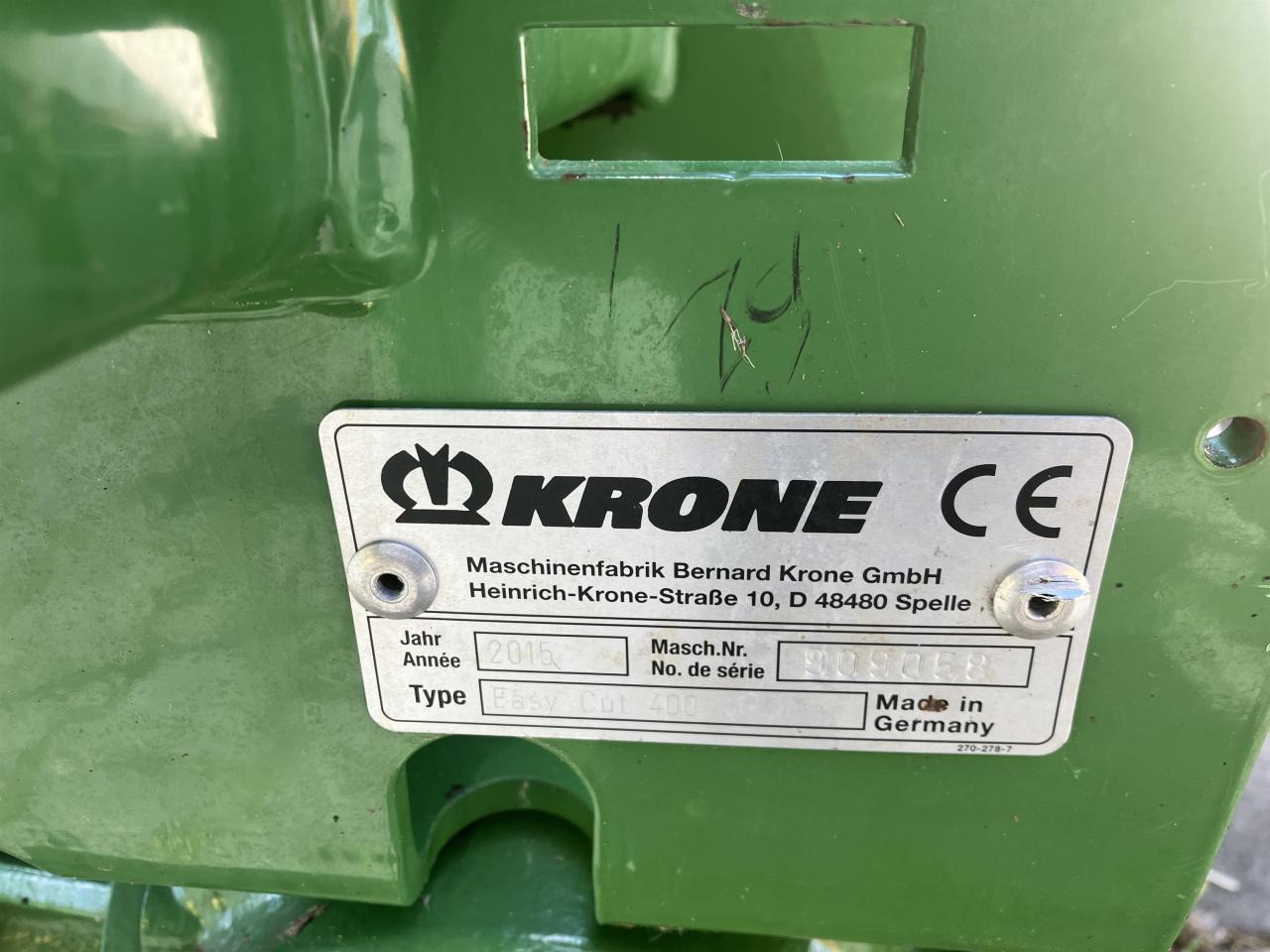 Krone EC 400 - Faucheuse: photos 4 Krone EC 400 - Faucheuse: photos 4