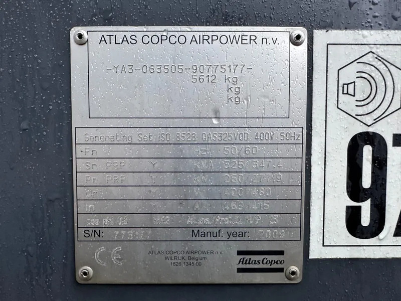 Atlas-Copco QAS 325 VOD Volvo Leroy Somer 325 kVA Silent Rental generatorset - Groupe électrogène: photos 4 Atlas-Copco QAS 325 VOD Volvo Leroy Somer 325 kVA Silent Rental generatorset - Groupe électrogène: photos 4
