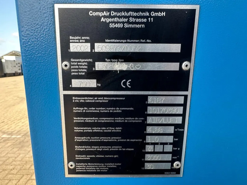 Compair L30 Elektrische Schroefcompressor 30 kW 4.88 m3 / min 7.5 Bar - Compresseur d'air: photos 3 Compair L30 Elektrische Schroefcompressor 30 kW 4.88 m3 / min 7.5 Bar - Compresseur d'air: photos 3