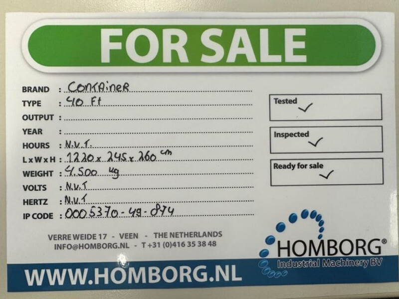 Conteneur maritime Container 40 ft container High Cube used Container: photos 13 Conteneur maritime Container 40 ft container High Cube used Container: photos 13