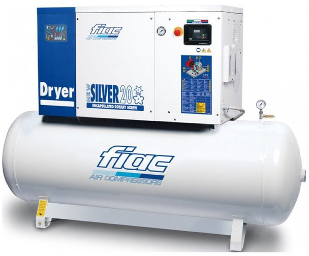 Fiac New Silver D 20 / 500 Silent 15 kW 1900 L / min 10 Bar Elektrische Schroefcompressor met ketel en droger - Compresseur d'air: photos 1 Fiac New Silver D 20 / 500 Silent 15 kW 1900 L / min 10 Bar Elektrische Schroefcompressor met ketel en droger - Compresseur d'air: photos 1