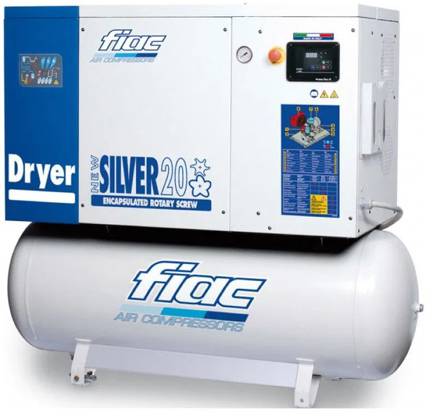 Fiac NewSilver D 15 / 500 NewSilver D 15 / 500 - 1430 L / min 11 kW 10 bar Elektrische Schroefcompressor + Droger - Compresseur d'air: photos 1 Fiac NewSilver D 15 / 500 NewSilver D 15 / 500 - 1430 L / min 11 kW 10 bar Elektrische Schroefcompressor + Droger - Compresseur d'air: photos 1