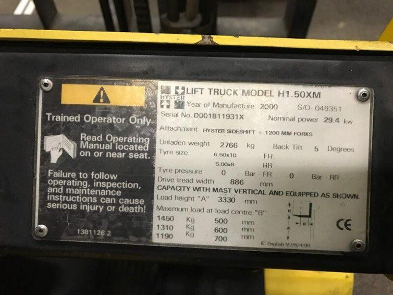 Hyster 1.5 ton Duplex Doorkijkmast Sideshift LPG heftruck - Chariot élévateur à gaz: photos 2 Hyster 1.5 ton Duplex Doorkijkmast Sideshift LPG heftruck - Chariot élévateur à gaz: photos 2