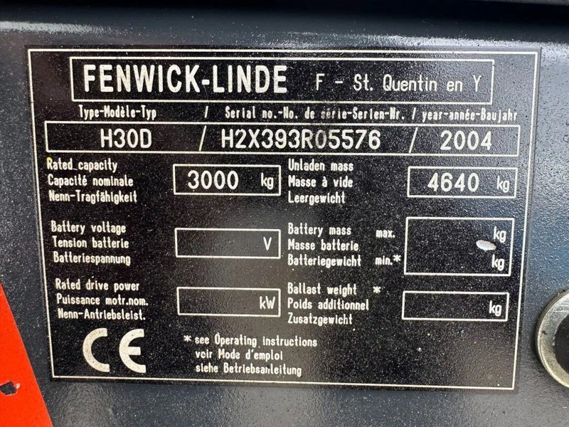 Linde H30D 3 ton Duplex Sideshift Diesel Heftruck - Chariot élévateur diesel: photos 5 Linde H30D 3 ton Duplex Sideshift Diesel Heftruck - Chariot élévateur diesel: photos 5