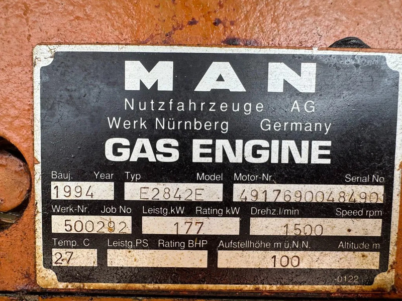 MAN E2842E Stamford 295 kVA gas WKK generatorset good condition ! - Groupe électrogène: photos 3 MAN E2842E Stamford 295 kVA gas WKK generatorset good condition ! - Groupe électrogène: photos 3