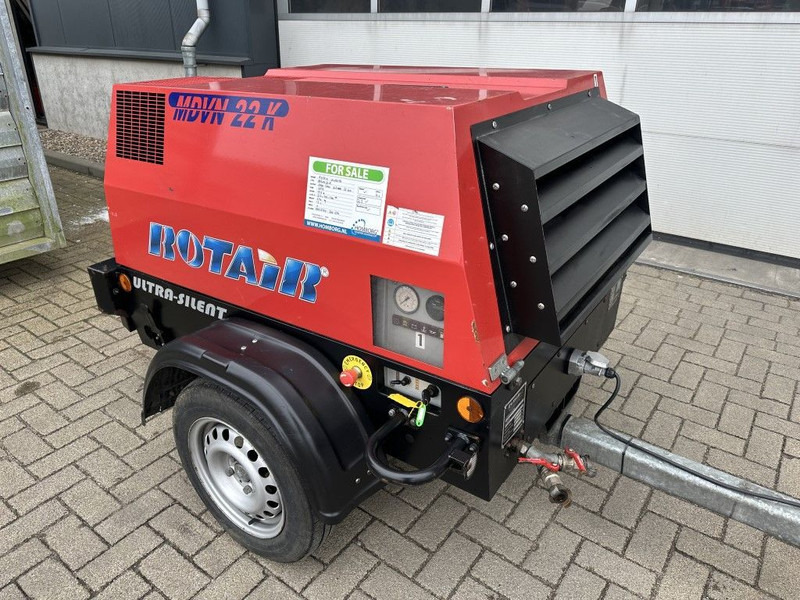 Rotair MDVN 22 K Kubota 2000 L / min 6.5 Bar Mobiele Diesel Compressor as New ! - Compresseur d'air: photos 5 Rotair MDVN 22 K Kubota 2000 L / min 6.5 Bar Mobiele Diesel Compressor as New ! - Compresseur d'air: photos 5