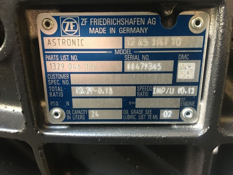 DAF Versnellingsbak ZF 12 AS 3141 TO 12,29 - 0,78 INTARDER - Boîte de vitesse: photos 3 DAF Versnellingsbak ZF 12 AS 3141 TO 12,29 - 0,78 INTARDER - Boîte de vitesse: photos 3