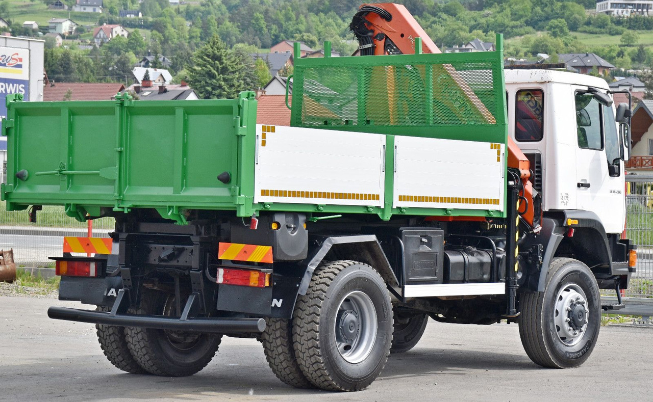 Camion benne, Camion grue MAN LE 18.280 Kipper 3,70 m + PK 9501 /4x4: photos 6