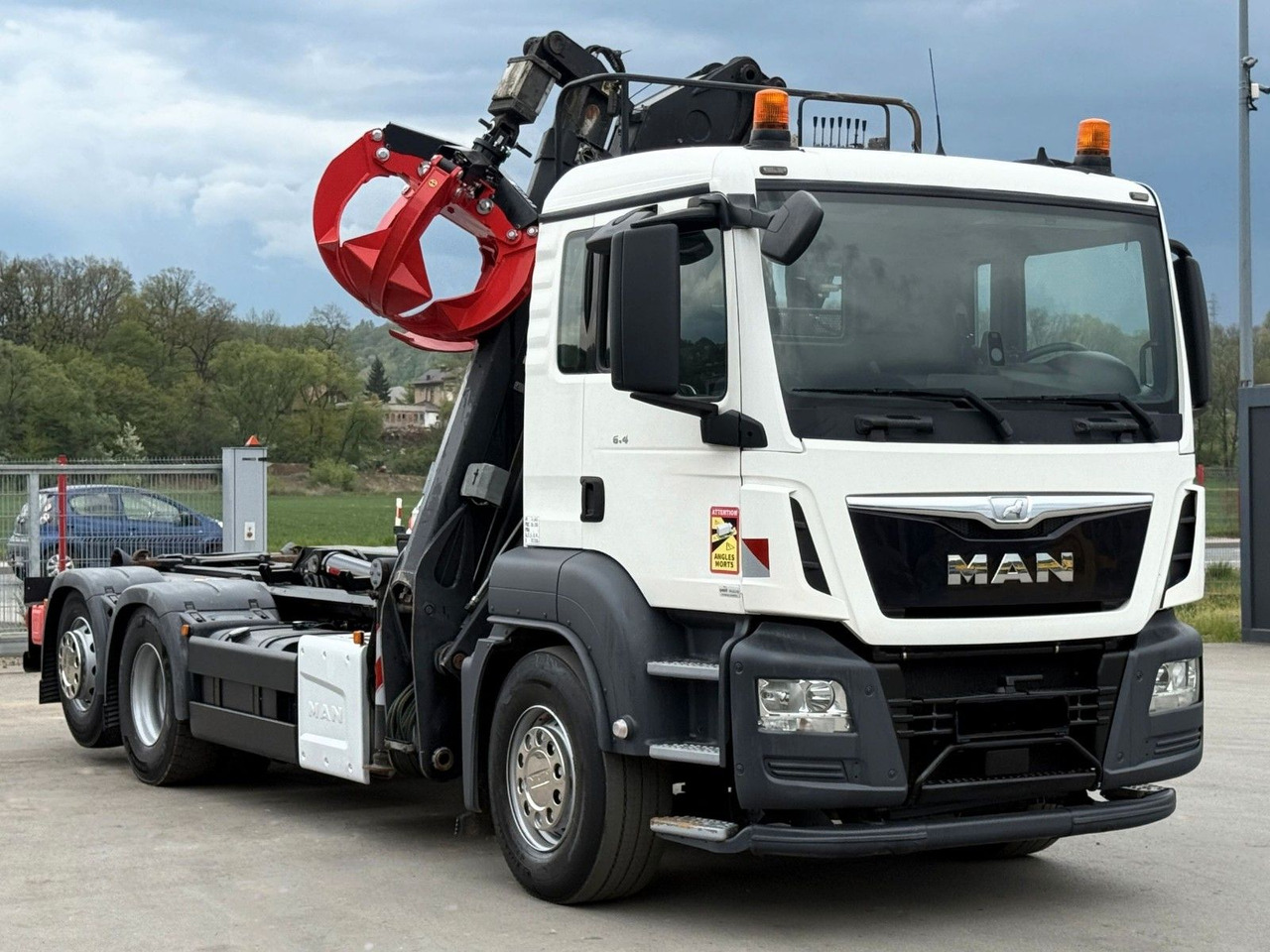 Camion ampliroll, Camion grue MAN TGS 26.400 Abrollkipper* KESLA 2114Z* TOP: photos 8