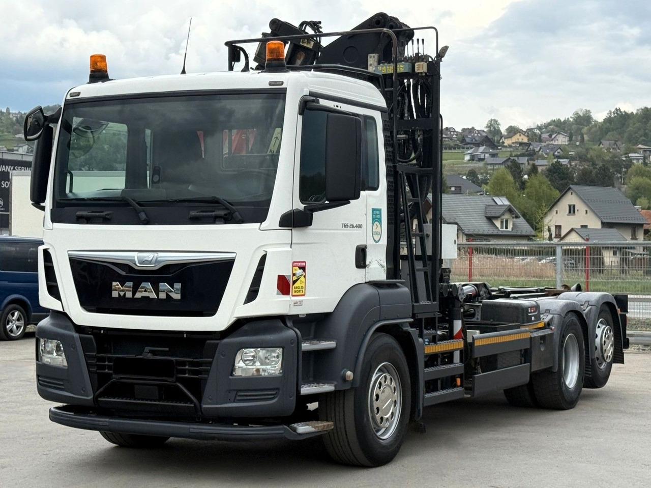 Camion ampliroll, Camion grue MAN TGS 26.400 Abrollkipper* KESLA 2114Z* TOP: photos 7