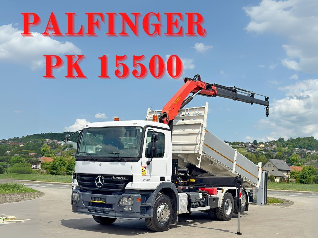 Mercedes-Benz ACTROS 2536* KIPPER 5,30m * PK 15500 + FUNK* TOP - Camion benne, Camion grue: photos 1 Mercedes-Benz ACTROS 2536* KIPPER 5,30m * PK 15500 + FUNK* TOP - Camion benne, Camion grue: photos 1
