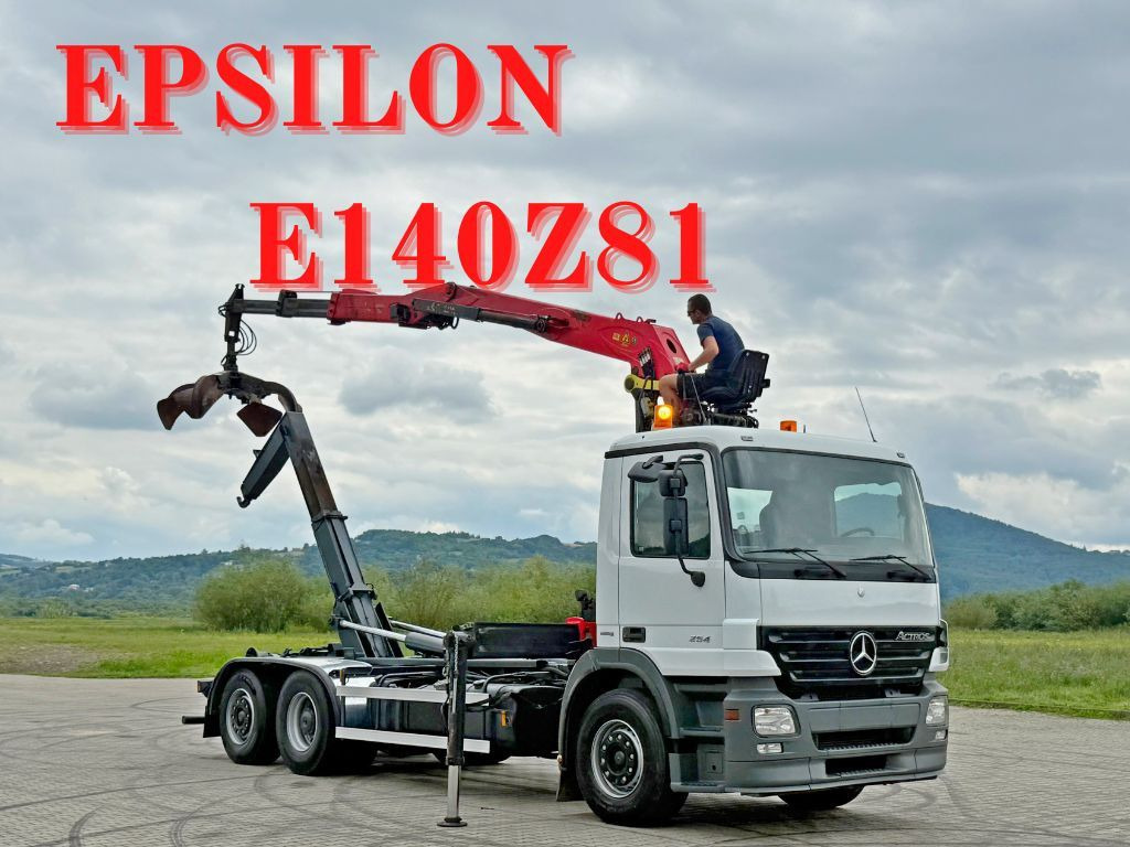 Mercedes-Benz ACTROS 2541 * ABROLLKIPPER * EPSILON E140Z81*TOP - Camion ampliroll, Camion grue: photos 1 Mercedes-Benz ACTROS 2541 * ABROLLKIPPER * EPSILON E140Z81*TOP - Camion ampliroll, Camion grue: photos 1