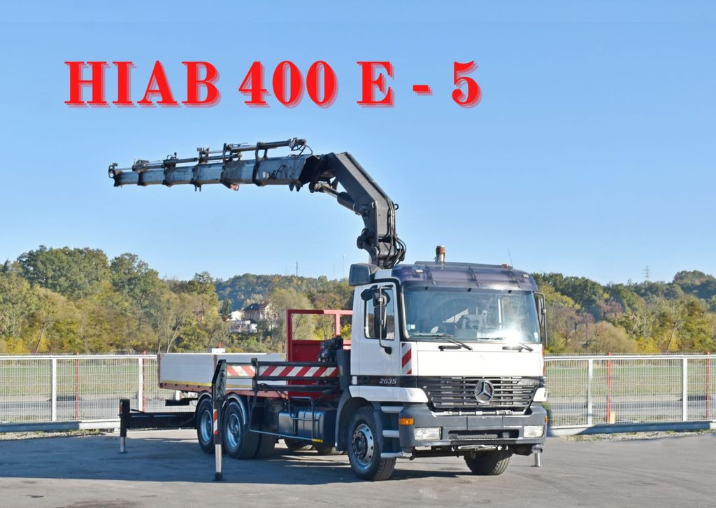 Mercedes-Benz ACTROS 2635 Pritsche 6,40m + HIAB 400 E-5 + FUNK Mercedes-Benz ACTROS 2635 Pritsche 6,40m + HIAB 400 E-5 + FUNK - Camion grue: photos 1 Mercedes-Benz ACTROS 2635 Pritsche 6,40m + HIAB 400 E-5 + FUNK Mercedes-Benz ACTROS 2635 Pritsche 6,40m + HIAB 400 E-5 + FUNK - Camion grue: photos 1