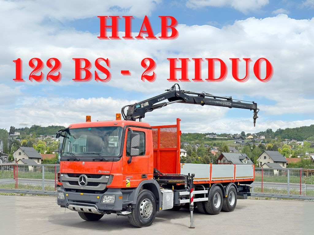 Mercedes-Benz ACTROS 2636*HIAB 122 BS-2 HIDUO + FUNK/6x4 * TOP - Camion grue: photos 1 Mercedes-Benz ACTROS 2636*HIAB 122 BS-2 HIDUO + FUNK/6x4 * TOP - Camion grue: photos 1