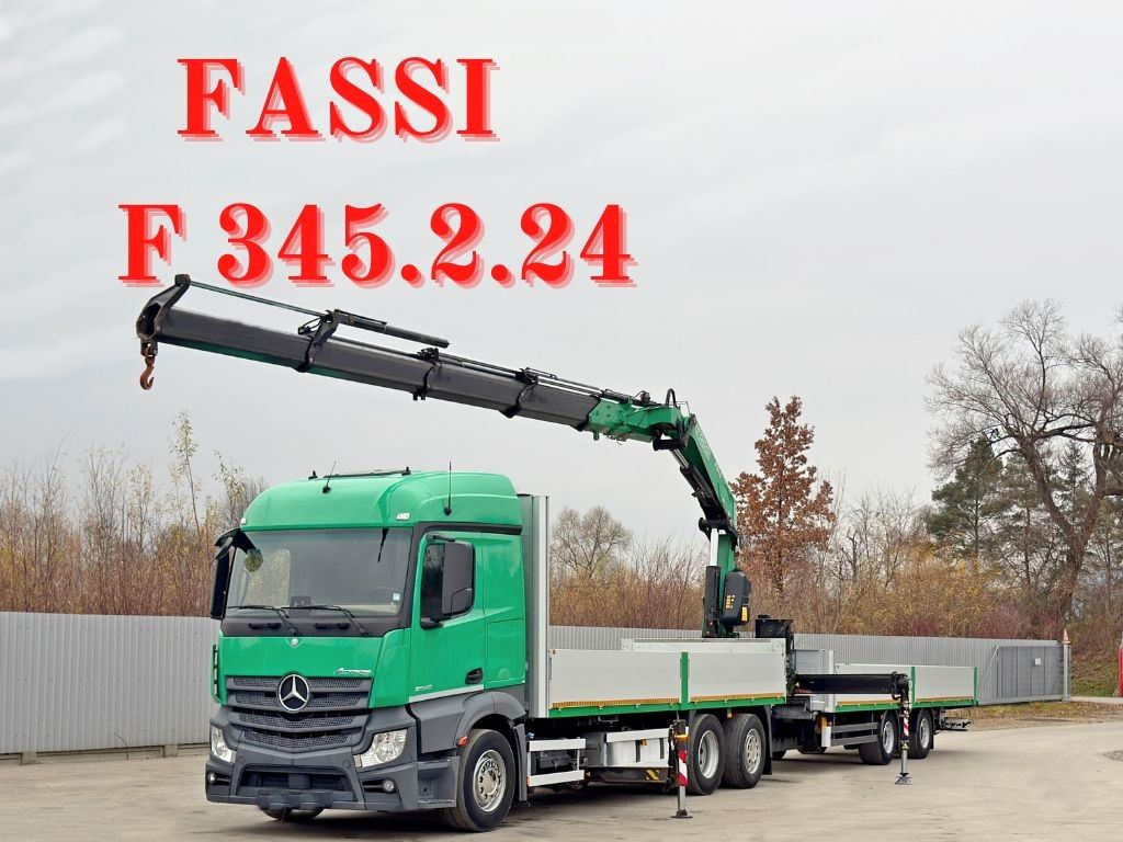 Mercedes-Benz ACTROS 264 * FASSI F 345.24 + FUNK + Anhänger - Camion grue: photos 1 Mercedes-Benz ACTROS 264 * FASSI F 345.24 + FUNK + Anhänger - Camion grue: photos 1