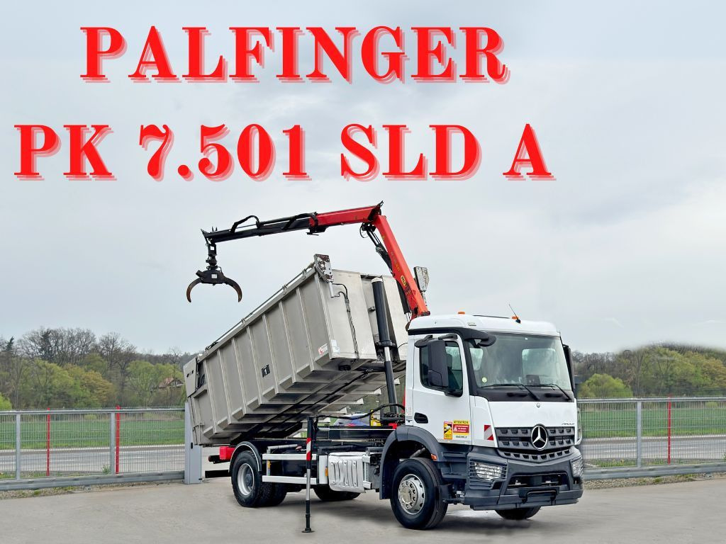 Mercedes-Benz AROCS 1830* KIPPER 5,00m * PK 7.501 SLD A + FUNK - Camion grue: photos 1 Mercedes-Benz AROCS 1830* KIPPER 5,00m * PK 7.501 SLD A + FUNK - Camion grue: photos 1