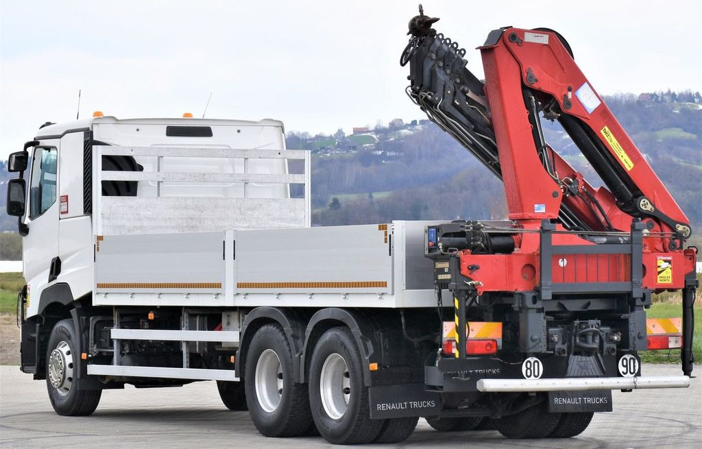 Camion grue, Camion plateau Renault C 460 * HMF 1510 K6 + FUNK * 6x4: photos 6