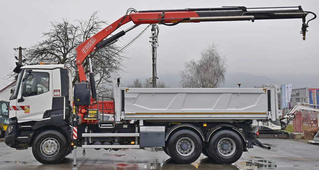 Camion grue, Camion benne Renault C380 *KIPPER 5,10 m* FASSI F175A.0.22+FUNK /6x4: photos 6