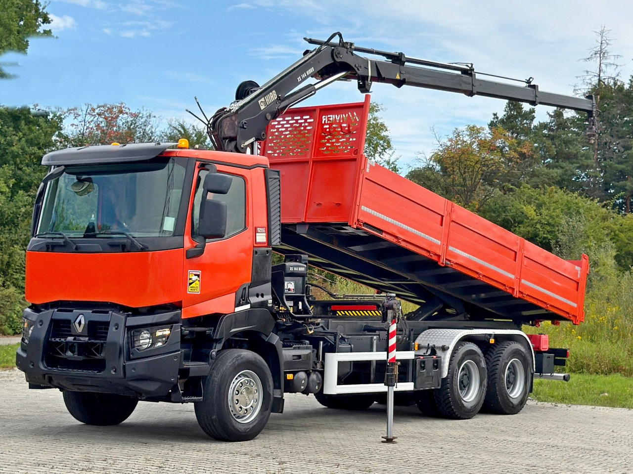 Renault K 380 * HIAB 144 BS - 3 HIDUO + FUNK * 6x4 * TOP - Camion benne, Camion grue: photos 2 Renault K 380 * HIAB 144 BS - 3 HIDUO + FUNK * 6x4 * TOP - Camion benne, Camion grue: photos 2