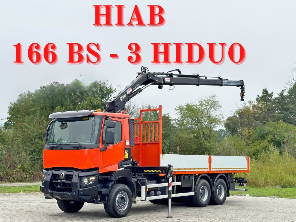 Renault K 380 * HIAB 166 BS-3 HIDUO + FUNK* 6x4 - Camion grue: photos 1 Renault K 380 * HIAB 166 BS-3 HIDUO + FUNK* 6x4 - Camion grue: photos 1