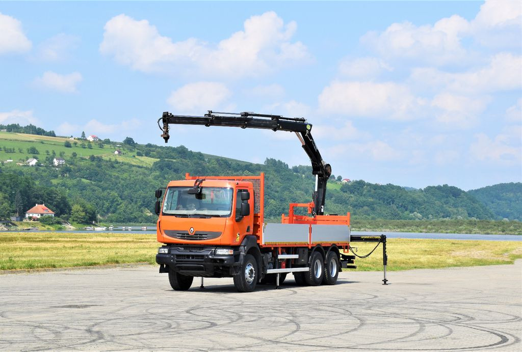 Renault KERAX 410 * HIAB 144 B-3 HIDUO / 6x4 * TOP - Camion grue, Camion plateau: photos 2 Renault KERAX 410 * HIAB 144 B-3 HIDUO / 6x4 * TOP - Camion grue, Camion plateau: photos 2