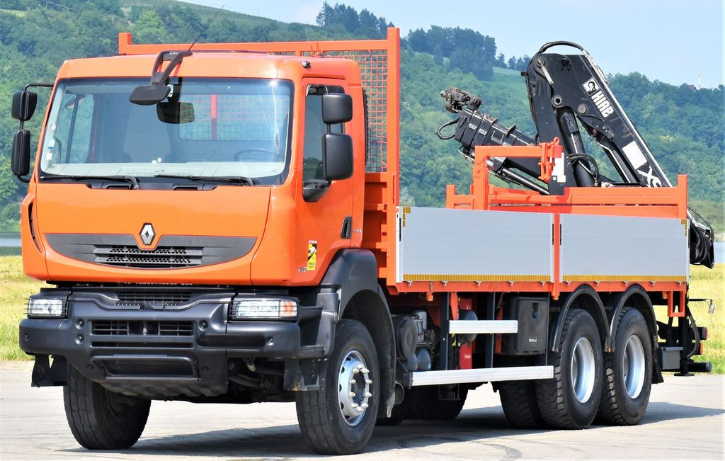 Renault KERAX 410 * HIAB 144 B-3 HIDUO / 6x4 * TOP - Camion grue, Camion plateau: photos 4 Renault KERAX 410 * HIAB 144 B-3 HIDUO / 6x4 * TOP - Camion grue, Camion plateau: photos 4
