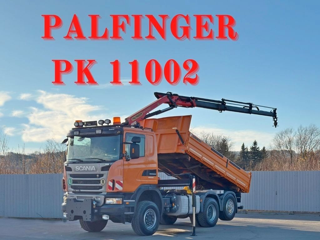 Scania G 360 * KIPPER 4,60m * PALFINGER PK 11002/ 4x4 - Camion grue: photos 1 Scania G 360 * KIPPER 4,60m * PALFINGER PK 11002/ 4x4 - Camion grue: photos 1