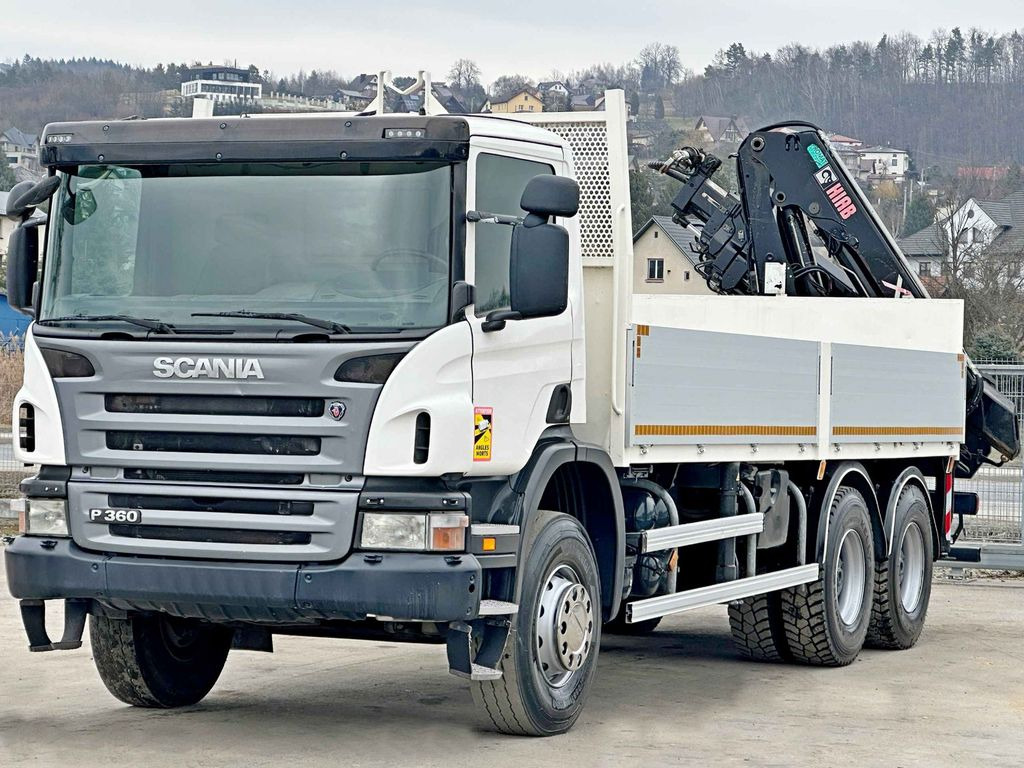 Scania P 360 * HIAB 166D S-4 HIDUO/FUNK * 6x4 - Camion grue, Camion plateau: photos 4 Scania P 360 * HIAB 166D S-4 HIDUO/FUNK * 6x4 - Camion grue, Camion plateau: photos 4