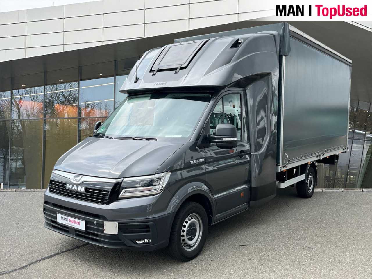 MAN TGE 3.180 4X2F SB - Utilitaire plateau: photos 1 MAN TGE 3.180 4X2F SB - Utilitaire plateau: photos 1