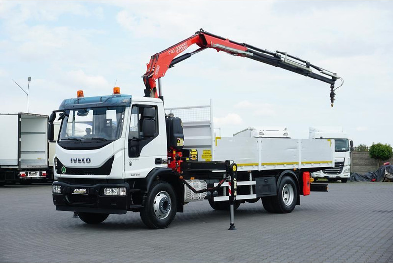 Iveco EUROCARGO / 160-21 / SKRZYNIOWY + HDS / FASSI F110 / ROTATOR / P - Utilitaire plateau: photos 1 Iveco EUROCARGO / 160-21 / SKRZYNIOWY + HDS / FASSI F110 / ROTATOR / P - Utilitaire plateau: photos 1