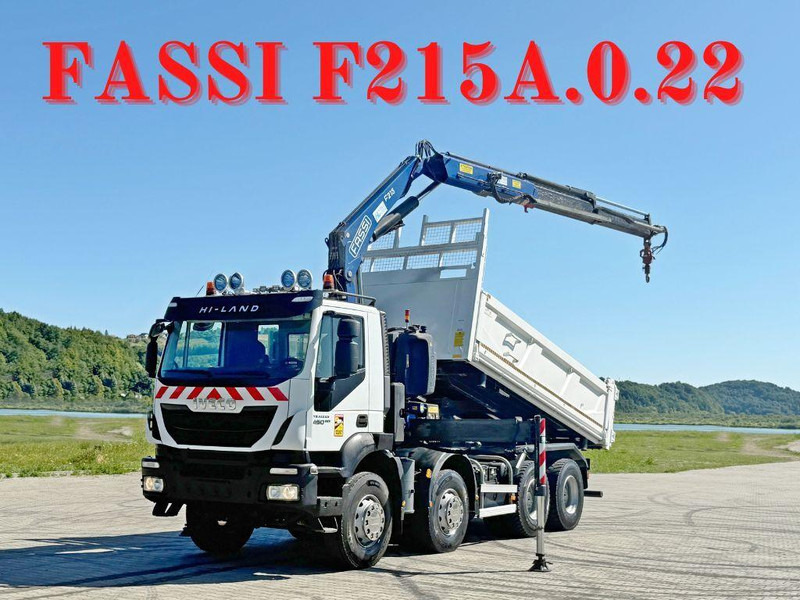 Iveco TRAKKER 450 * FASSI F215A.0.22 + FUNK / 8x4 *TOP - Camion benne, Camion grue: photos 1 Iveco TRAKKER 450 * FASSI F215A.0.22 + FUNK / 8x4 *TOP - Camion benne, Camion grue: photos 1