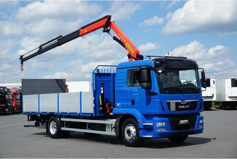 MAN TGM / 18.290 / SKRZYNIOWY + HDS + WINDA / PALFINGER PK 12002 / - Camion plateau, Camion grue: photos 2 MAN TGM / 18.290 / SKRZYNIOWY + HDS + WINDA / PALFINGER PK 12002 / - Camion plateau, Camion grue: photos 2
