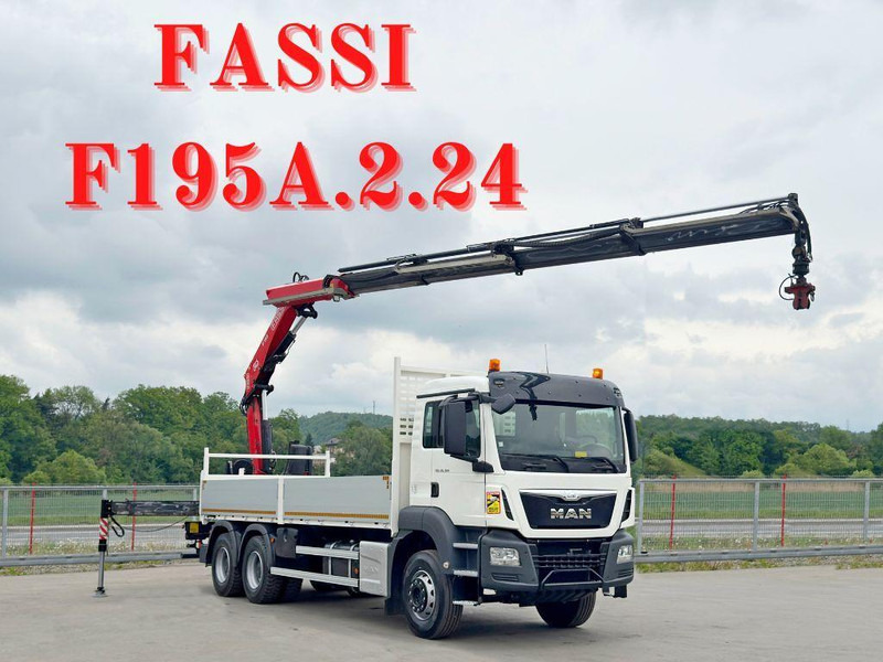 MAN TGS 26.360* FASSI F195A.2.24 / FUNK * 6x4 * TOP - Camion plateau, Camion grue: photos 1 MAN TGS 26.360* FASSI F195A.2.24 / FUNK * 6x4 * TOP - Camion plateau, Camion grue: photos 1