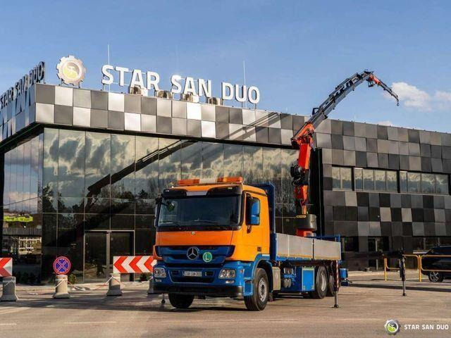 Mercedes-Benz ACTROS 2541 6x2 Palfinger PK 34002 Crane Winch - Camion plateau, Camion grue: photos 1 Mercedes-Benz ACTROS 2541 6x2 Palfinger PK 34002 Crane Winch - Camion plateau, Camion grue: photos 1