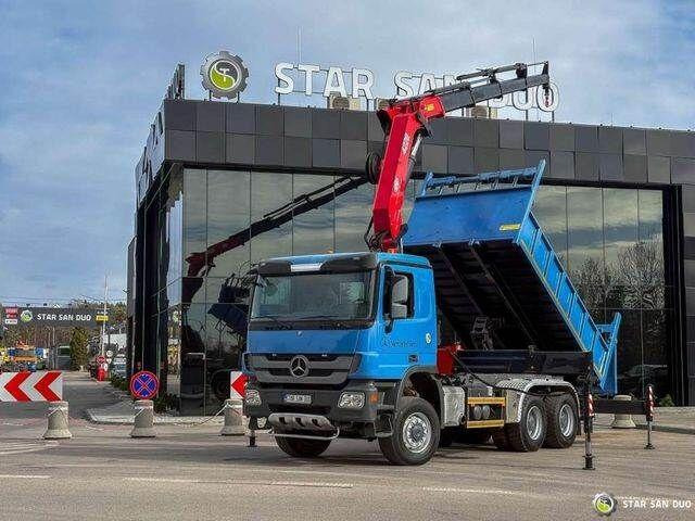 Mercedes-Benz ACTROS 3341 6x6 HMF 4220 K4 CRANE KIPPER - Camion benne, Camion grue: photos 1 Mercedes-Benz ACTROS 3341 6x6 HMF 4220 K4 CRANE KIPPER - Camion benne, Camion grue: photos 1