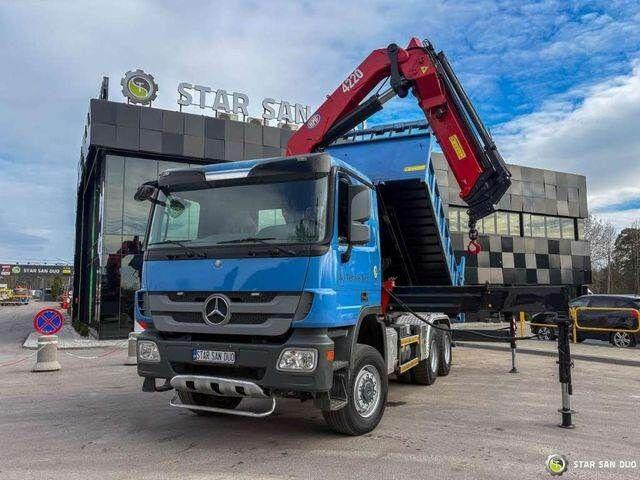 Mercedes-Benz ACTROS 3341 6x6 HMF 4220 K4 CRANE KIPPER - Camion benne, Camion grue: photos 2 Mercedes-Benz ACTROS 3341 6x6 HMF 4220 K4 CRANE KIPPER - Camion benne, Camion grue: photos 2