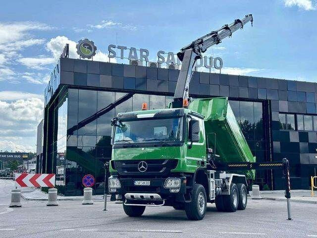 Mercedes-Benz ACTROS 3346 6x6 HIAB 244EP-4 Crane Kipper - Camion benne, Camion grue: photos 1 Mercedes-Benz ACTROS 3346 6x6 HIAB 244EP-4 Crane Kipper - Camion benne, Camion grue: photos 1