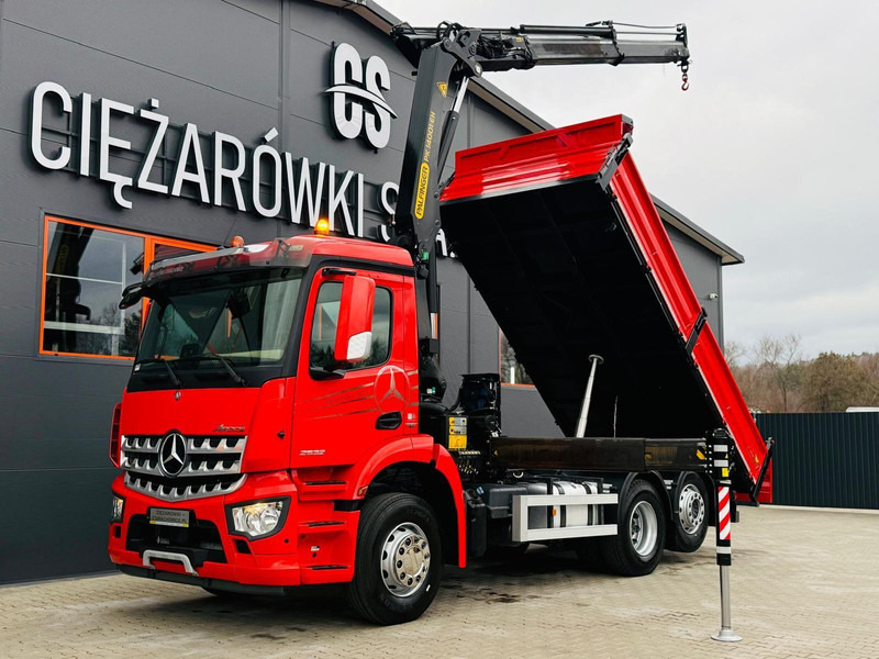 Mercedes-Benz AROCS 2532 // E6 // wywrotka 3-Stronna + PALFINGER PK 14001-EH / - Camion benne, Camion grue: photos 1 Mercedes-Benz AROCS 2532 // E6 // wywrotka 3-Stronna + PALFINGER PK 14001-EH / - Camion benne, Camion grue: photos 1