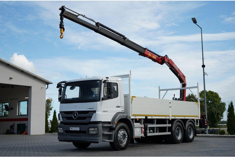 Mercedes-Benz / AXOR 2633 / 6X4 / SKRZYNIOWY - 6,55 M / MOCNA PODŁOGA / HDS FA - Camion plateau, Camion grue: photos 1 Mercedes-Benz / AXOR 2633 / 6X4 / SKRZYNIOWY - 6,55 M / MOCNA PODŁOGA / HDS FA - Camion plateau, Camion grue: photos 1